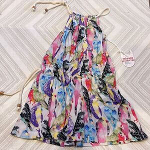 Missie Munster Girls Parrot Colorful Dress